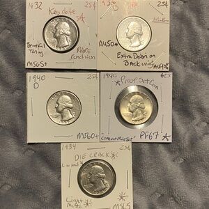 Vintage Coin Collection with Unique Markings